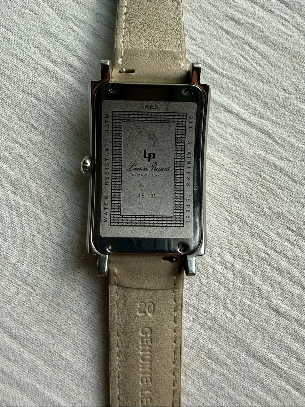 Rare Lucien Piccard “Crazy Face” Tank Swiss Quartz Watch